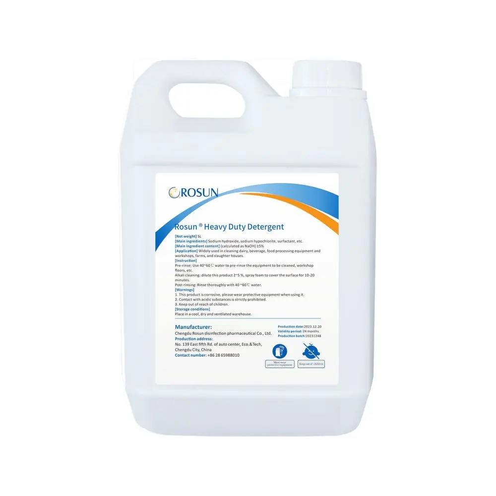 Professional heavy duty detergent for elimination of organic matter residual dirt and grease